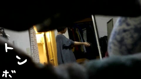         深夜徘徊。ボブカットの黒髪美女の無防備な裸体＆着替え
    