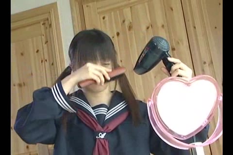         ツインテールの女子高生・パイパンおま●こ映像
    